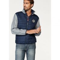 Promo : Blouson zippé bi-matière effet 2 en 1 homme Rhode Island - Marine