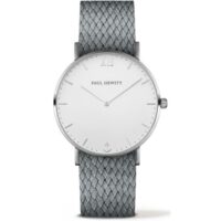 Promo : Montre Paul Hewitt PH-SA-S-ST-W-18S - Montre TIssu Gris Boîtier Acier Argenté Homme