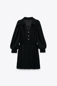 ROBE EN MATIÈRES VARIÉES AVEC DENTELLE Zara