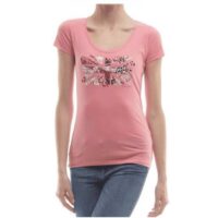 Tee-shirt manches courtes imprimé Pepe Jeans femme - Rose