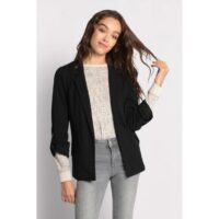 Veste blazer droite col cranté