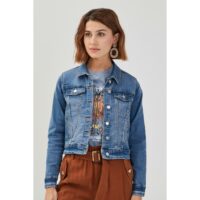 Veste droite en jean