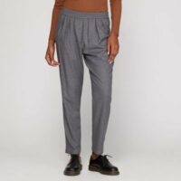 Pantalon carotte chiné Gris Pablo