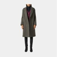 Manteau long oversize Gris Pablo