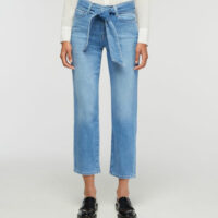 Pantalon jean 7/8 Ari droit Bleu Pablo