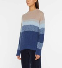 Pull Nora droit maille à bandes contrastantes Multicolore Pablo