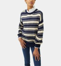 Pull ample rayé Bleu Pablo