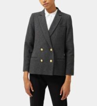 Veste ajustée anthracite courte Gris Pablo