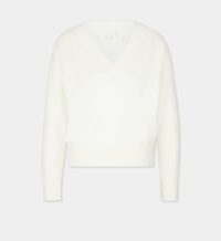 Pull droit col V laine Beige Pablo