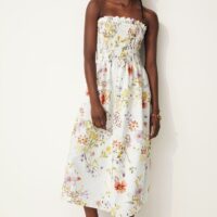 Robe bandeau avec smocks H&M