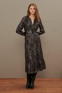 SOPHIE. Robe Longue Brillante Ba&sh