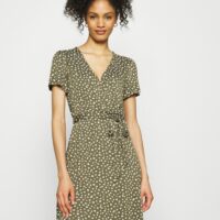 WRAP DRESS - Robe en jersey - green GAP