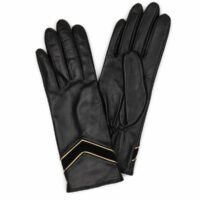 Gants tactiles détail or T.8 Noir Lancaster