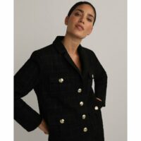 Blazer tweed pieddepoule Noir WOMAN EL CORTE INGLES