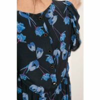 Blouse manches longues col rond imprimé floral LEMILA Bleu LA PETITE ETOILE