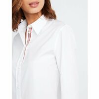 Chemise cintrée en coton manches longues MARTIN Blanc INES DE LA FRESSANGE PARIS