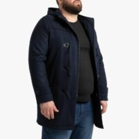 Duffle-coat à capuche en drap de laine Marine LA REDOUTE COLLECTIONS PLUS