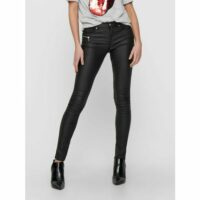 Jean skinny ONLCarmen reg zippé enduit Noir Only