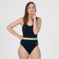 Maillot de bain 1 pièce Belted Deep U-Back Marine Speedo