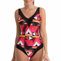 Maillot de bain 1 pièce gainant à armatures Rosa Multicolore DEIDAD