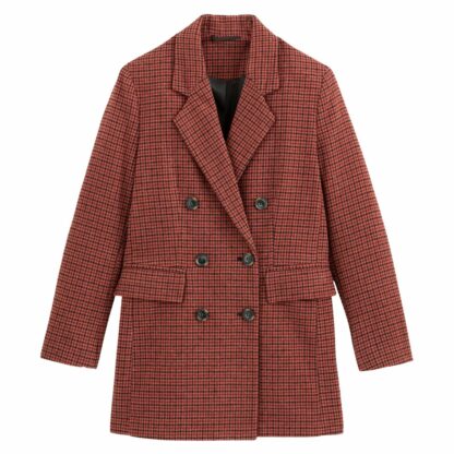 Manteau double boutonnage imprimé à carreaux Carreaux Rose LA REDOUTE COLLECTIONS