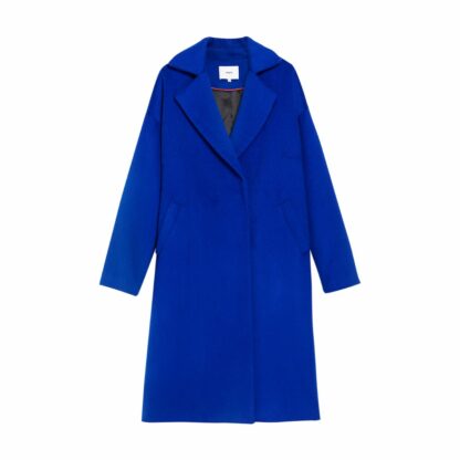 Manteau long en drap de laine EDMA Bleu Roi Suncoo