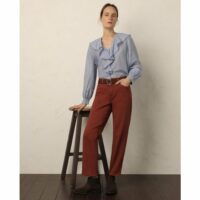 Pantalon droit 5 poches Boho Collection Marron Lloyds