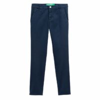 Pantalon droit en coton mélangé Marine Benetton