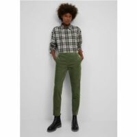 Pantalon modèle TORUP en velours de coton biologique stretch Vert Marc O'Polo