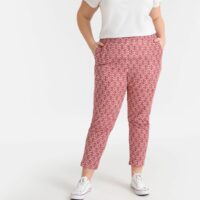 Pantalon slim imprimé éthnique Brique Imprimé CASTALUNA