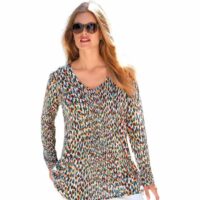 Pull col v Multicolore ANNA AURA