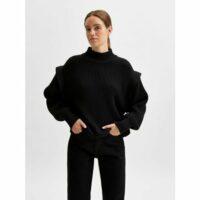 Pull en maille 2-en-1 Noir Selected Femme