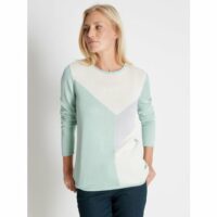 Pull encolure ronde graphique Rose CHARMANCE