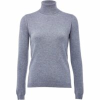 Pull laine cachemire GG12 col roulé Gris BRUCE FIELD