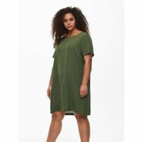 Robe Voluptueux de couleur unie Vert CARMAKOMA