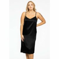 Robe avec des bretelles spaghetti Noir YOEK