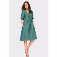 Robe d'été col rond Vert ANNA AURA