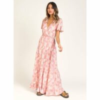 Robe longue imprimée OXANE Rose ANGE