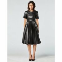 Robe midi coupe patineuse REPUBLICA Noir SINEQUANONE