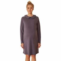 Robe molleton grossesse et allaitement en coton bio Gris VERTBAUDET