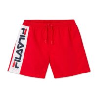 Short de bain logo Hitomi Bleu Marine - Rouge Fila