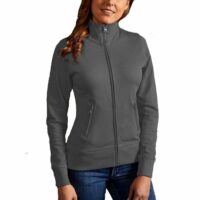 Sweat Coton grand zip Gris FASHION CUIR