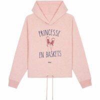 Sweat capuche PRINCESSE EN BASKETS Noir LE FABULEUX SHAMAN