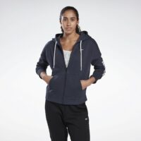 Sweat zippé à capuche Fitness Marine REEBOK SPORT