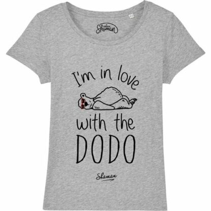 T-shirt IM IN LOVE WITH THE DODO Gris LE FABULEUX SHAMAN