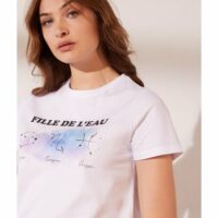 T-shirt imprimé 'fille de l'eau' EAU Blanc ETAM