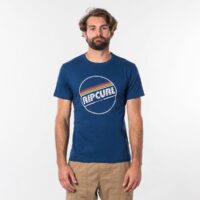 T-shirt logo Yo Mama Bleu - Jaune Rip Curl