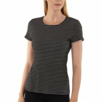 T-shirt manches courtes ROMANCE  Cheek Noir LISCA