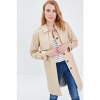 Trench droit ceinturé Beige BONOBO