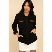 Veste military en coton ANGEL Noir Deeluxe